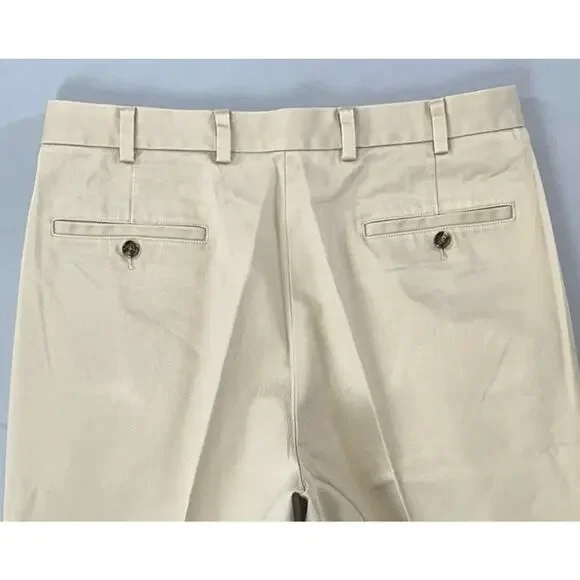 Brooks Brothers Pleated Elliot Advantage Chino Pants. Beige, Men's 34X32. EUC! - Picture 9 of 9